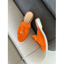 Жіночі замшеві мюлі в помаранчевому кольорі — яскравий акцент для вашого образу (Арт. 156-9)