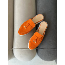 Жіночі замшеві мюлі в помаранчевому кольорі — яскравий акцент для вашого образу (Арт. 156-9)