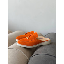 Жіночі замшеві мюлі в помаранчевому кольорі — яскравий акцент для вашого образу (Арт. 156-9)