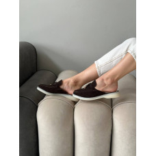 Женские замшевые мюли в шоколадном оттенке – утонченность и комфорт для вашего гардероба (Арт. 156-9)